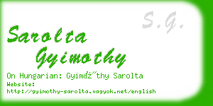 sarolta gyimothy business card